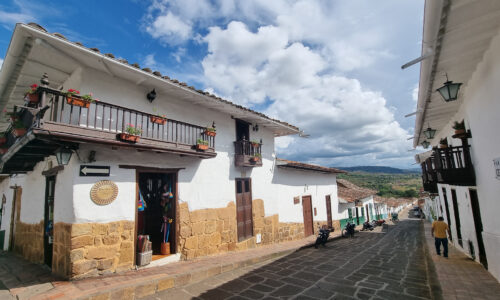 A captivating view of the beautiful streets and buildings of Barichara, Colombia - a visual feast for the senses.